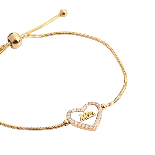 Pulseira dia da mãe em aço